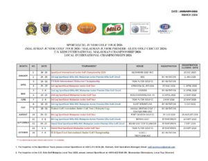 2026 Calender of Events